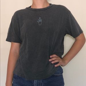 Urban Outfitters Dark Gray & Multicolor Tee